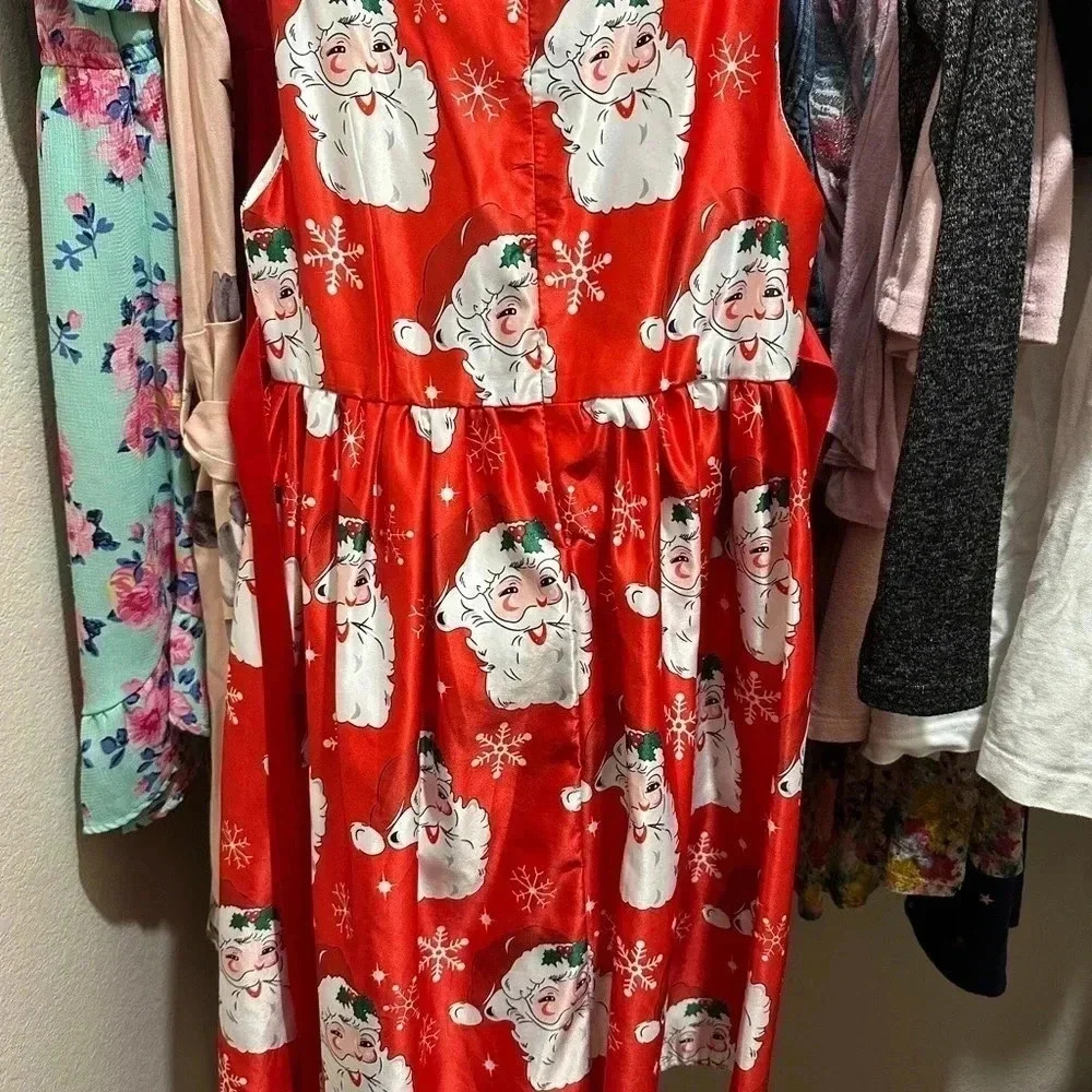 Santa girls dress - Picture 2 of 4